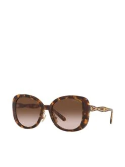 COACH Dark Tortoise Square Sunglasses