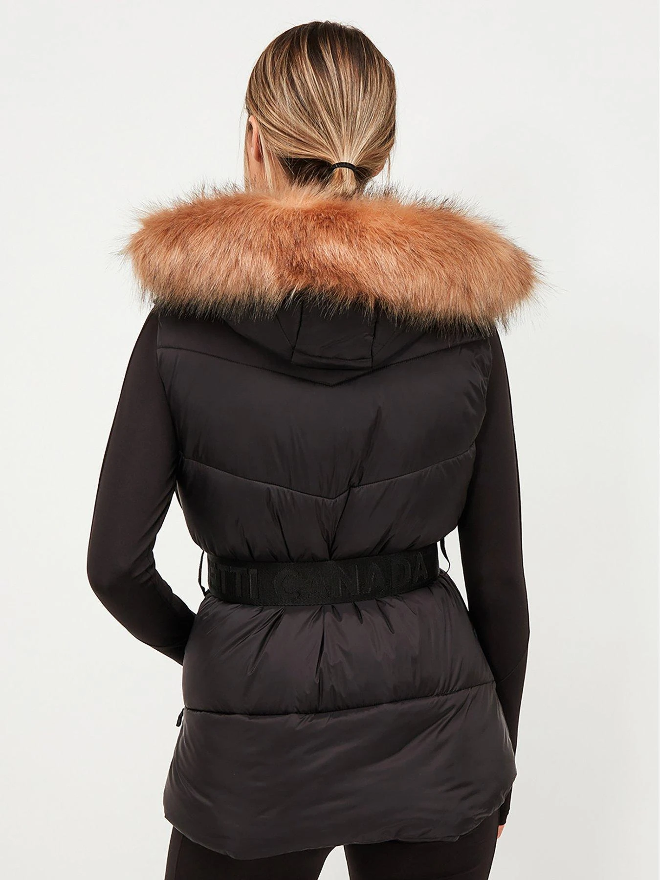 Zavetti Canada Okawa Belted Padded Gilet - Black 4 Zavetti Canada Okawa Belted Padded Gilet - Black - Image 2