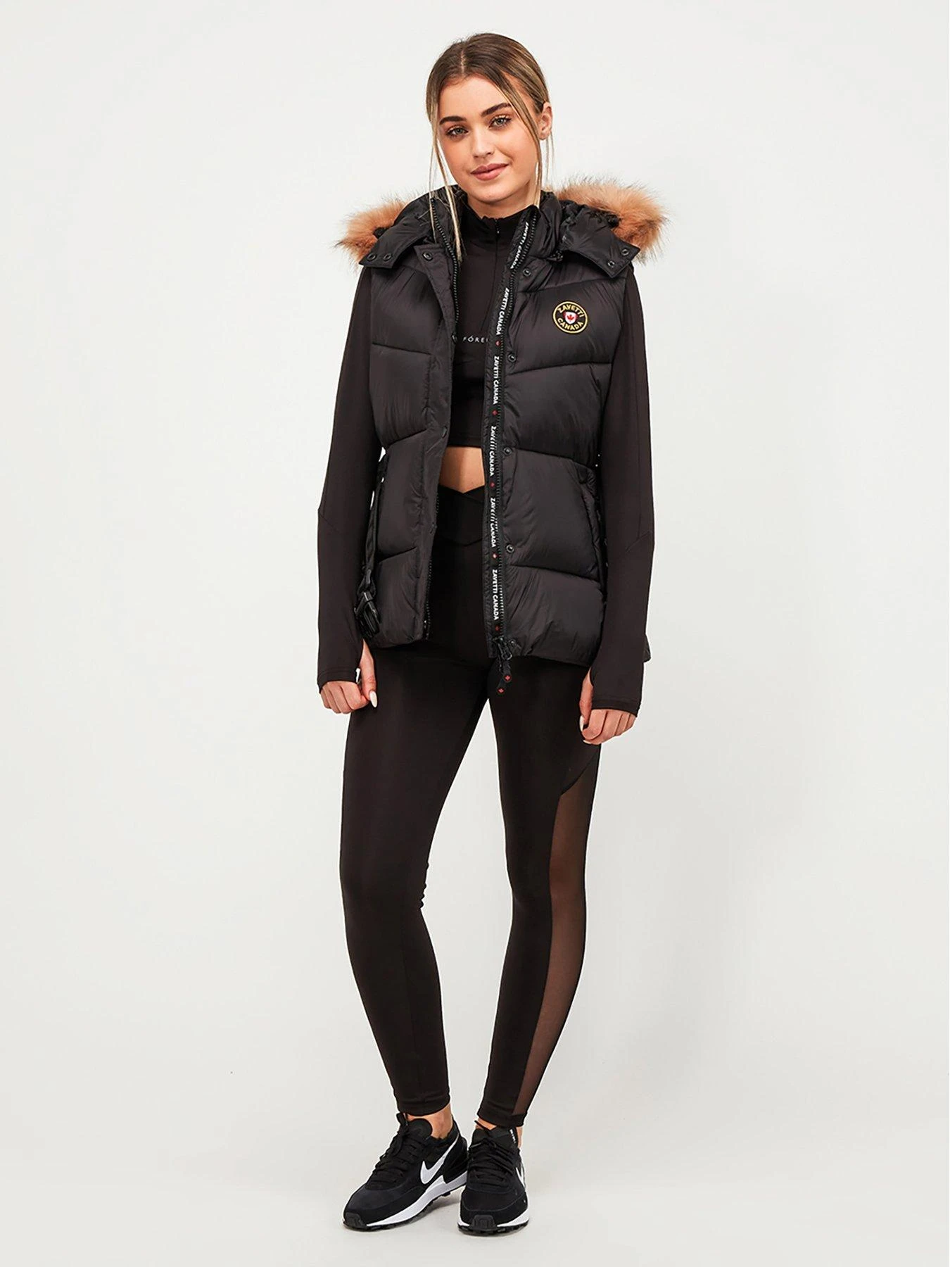 Zavetti Canada Okawa Belted Padded Gilet - Black 5 Zavetti Canada Okawa Belted Padded Gilet - Black - Image 3