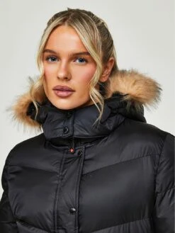 Zavetti Canada Okawa Belted Padded Jacket - Black 11 Zavetti Canada Okawa Belted Padded Jacket - Black -RIVE IS Clothing Shop UXANP SQ4 0000000004 BLACK MDd