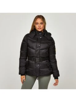 Zavetti Canada Okawa Belted Padded Jacket - Black 12 Zavetti Canada Okawa Belted Padded Jacket - Black -RIVE IS Clothing Shop UXANP SQ5 0000000004 BLACK MDd1