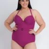 Curvy Kate Retro Sun Halter Neck Swimsuit - Orchid