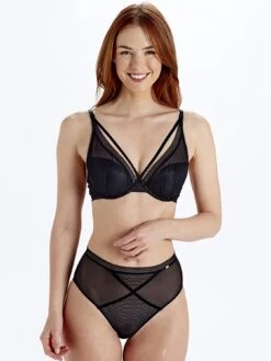 Pretty Polly Diamond Mesh High Waisted Brief - Black -RIVE IS Clothing Shop UYKL3 SQ3 0000000004 BLACK MDo