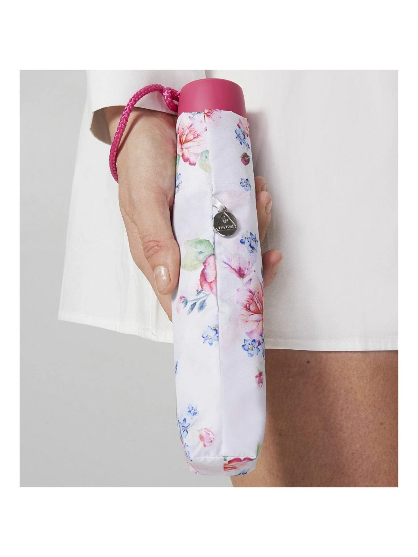 Fulton Watercolour Blossom Print Umbrella - Multi 5 Fulton Watercolour Blossom Print Umbrella - Multi - Image 3