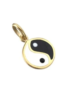 Seol + Gold 18ct Gold Plated Sterling Silver Enamel Yin Yang Adjustable Necklace -RIVE IS Clothing Shop UZX29 SQ3 0000002256 YELLOW GOLD SLd