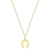 Seol + Gold 18ct Gold Plated Sterling Silver Horseshoe Adjustable Necklace -RIVE IS Clothing Shop UZX2X SQ1 0000002256 YELLOW GOLD SLf