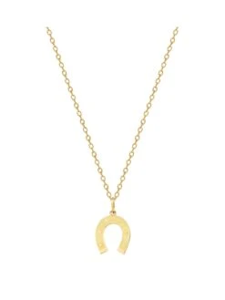 Seol + Gold 18ct Gold Plated Sterling Silver Horseshoe Adjustable Necklace