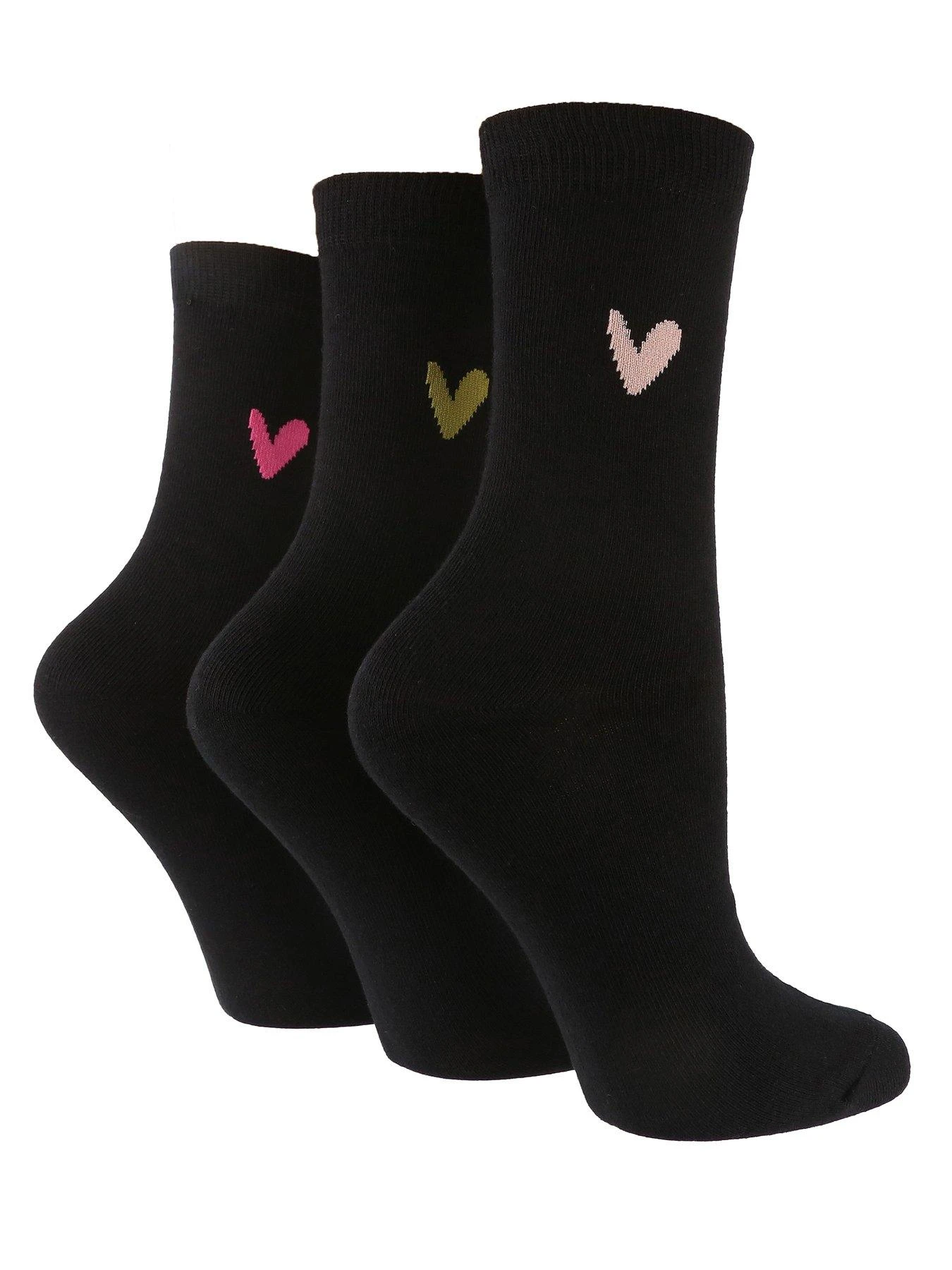 Caroline Gardner 3 Pack Plain Ankle Socks - Black 4 Caroline Gardner 3 Pack Plain Ankle Socks - Black - Image 2