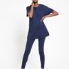 Everyday Longline T-shirt & Legging Lounge Pyjamas - Navy -RIVE IS Clothing Shop V4E7C SQ1 0000000048 NAVY MDf