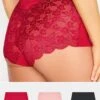 Yours 3pk Lace Back Full Briefs