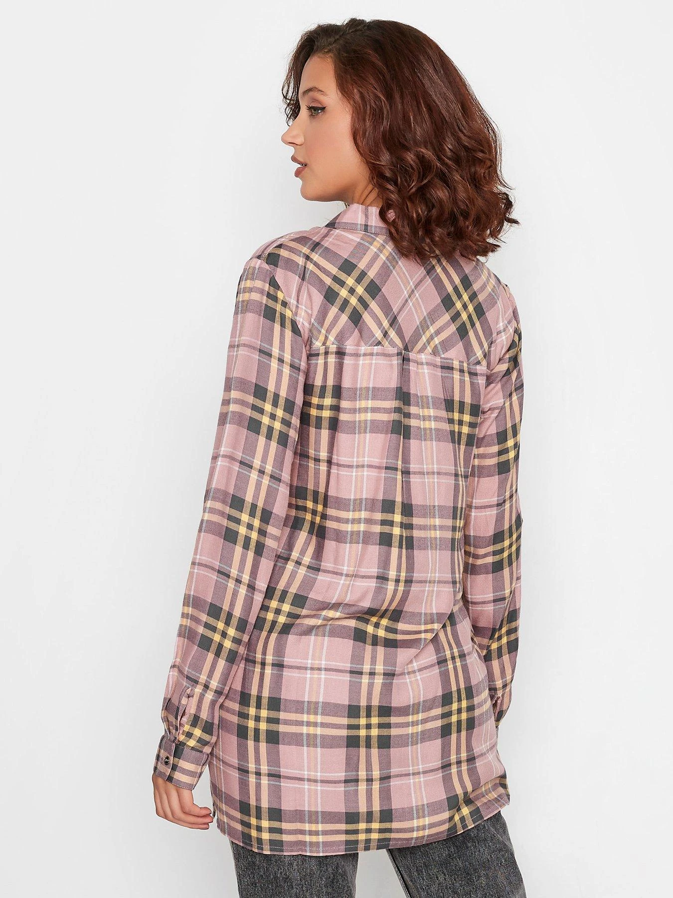 Long Tall Sally Check Overhead Shirt - Pink 3 Long Tall Sally Check Overhead Shirt - Pink