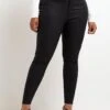 RI Plus Plus High Rise Skinny Brando Coated Jean-black