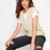 Long Tall Sally Neutral Chunky Knitted Vest -RIVE IS Clothing Shop V68RR SQ1 0000000003 NATURAL MDf