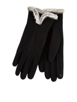 TOTES Thermal Glove With Tipped Fur Cuff Smart Touch