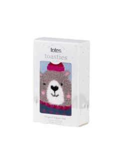TOTES Ladies Single Original Slipper Socks - Bear - Multi -RIVE IS Clothing Shop V7G3A SQ3 0000000029 MULTI MDo