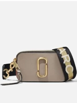 MARC JACOBS The Snapshot Cross-Body Bag - Cement/Brown