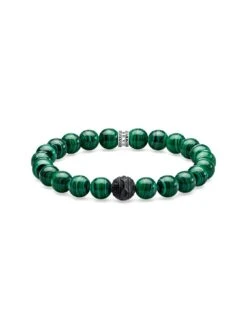 Thomas Sabo Green Black Cat Bracelet -RIVE IS Clothing Shop V85H8 SQ4 0000000047 GREEN SLd1