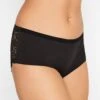 Yours Long Tall Sally 3pk Lace Back Stretch Full Briefs -RIVE IS Clothing Shop V8GAG SQ1 0000000004 BLACK MDf
