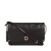 Pure Luxuries London Pure Luxuries Ermes Black Leather Cross Body Clutch Bag