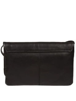 Pure Luxuries London Pure Luxuries Ermes Black Leather Cross Body Clutch Bag -RIVE IS Clothing Shop V8VBX SQ4 0000000004 BLACK SLd