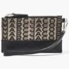 MARC JACOBS Monogram Top Zip Wristlet Wallet - Beige Multi