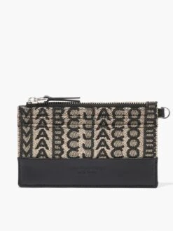 MARC JACOBS Monogram Top Zip Wristlet Wallet - Beige Multi -RIVE IS Clothing Shop V98H2 SQ3 0000000108 BEIGE SLd