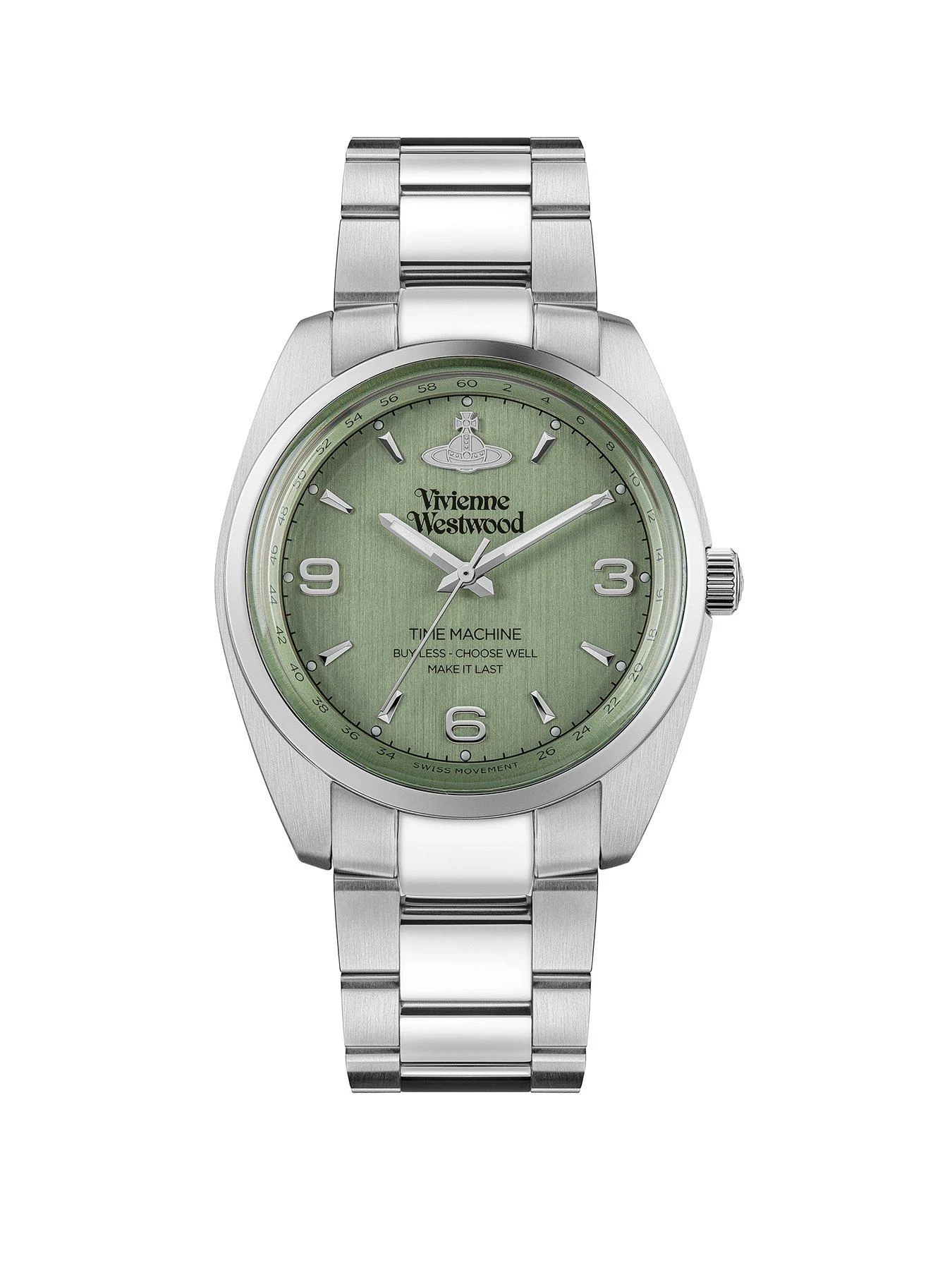 Vivienne Westwood Pennington Unisex Quartz Watch With Green Dial & Silver Stainless Steel Bracelet 3 Vivienne Westwood Pennington Unisex Quartz Watch With Green Dial & Silver Stainless Steel Bracelet