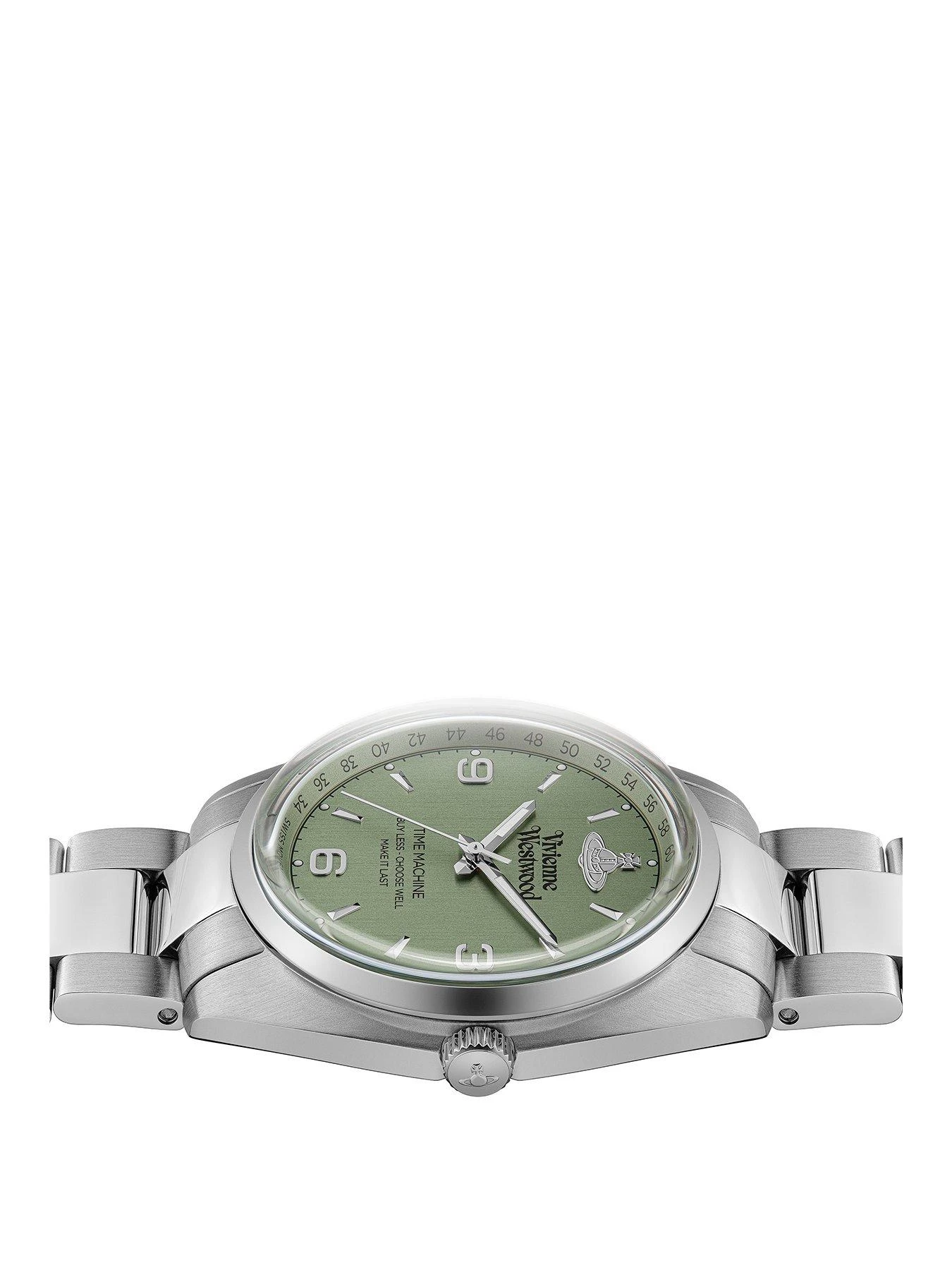 Vivienne Westwood Pennington Unisex Quartz Watch With Green Dial & Silver Stainless Steel Bracelet 4 Vivienne Westwood Pennington Unisex Quartz Watch With Green Dial & Silver Stainless Steel Bracelet - Image 2
