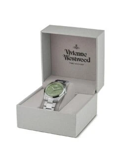 Vivienne Westwood Pennington Unisex Quartz Watch With Green Dial & Silver Stainless Steel Bracelet 11 Vivienne Westwood Pennington Unisex Quartz Watch With Green Dial & Silver Stainless Steel Bracelet -RIVE IS Clothing Shop V9P50 SQ6 0000000035 SILVER SLd2