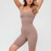 Everybody Shape Enhancing Seamless Short Mid Thigh Bodysuit - Mink -RIVE IS Clothing Shop V9VBB SQ1 0000000143 BROWN MDf