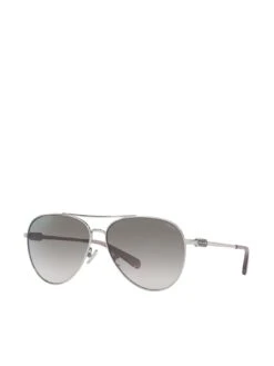 COACH Pilot Sunglasses - Shiny Silver