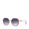 COACH Round Sunglasses - Transparent Amber / Shiny Rose