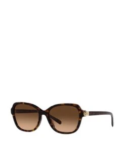 COACH Irregular Sunglasses - Dark Tortoise