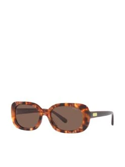 COACH Oval Sunglasses - Pearlescent Amber Tortoise