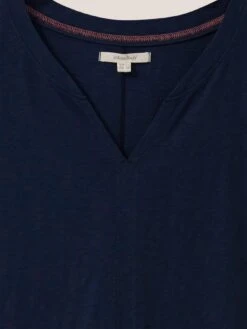 White Stuff Nelly Notch Neck Tee - Dark Navy -RIVE IS Clothing Shop VA88D SQ6 0000000020 BLUE MDd2