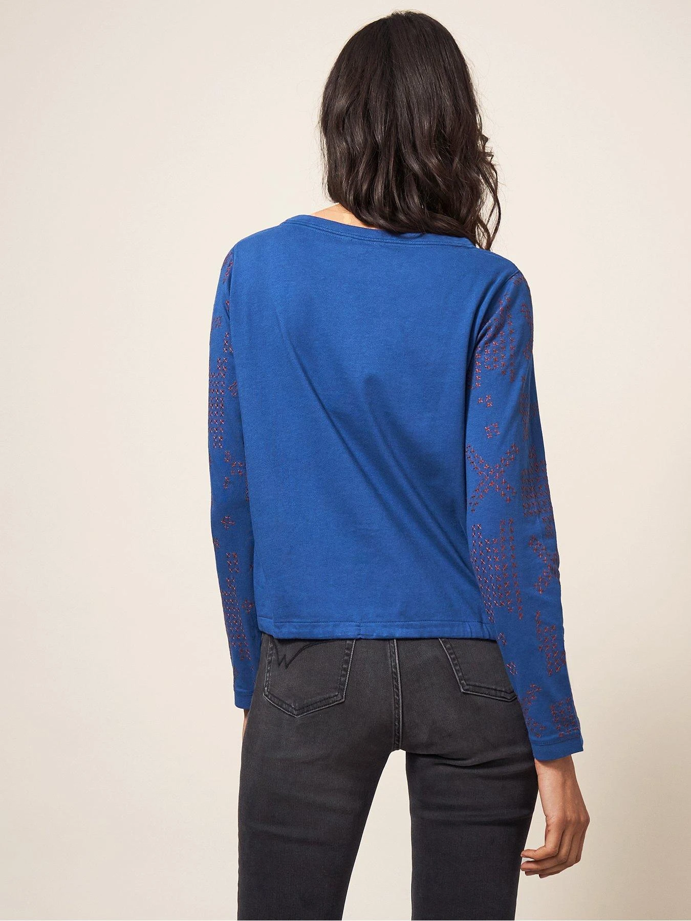 White Stuff Tippie Tie Hem - Blue 4 White Stuff Tippie Tie Hem - Blue - Image 2