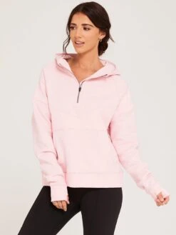 Lucy Mecklenburgh Overhead Fleece Hoodie - Pink