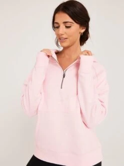 Lucy Mecklenburgh Overhead Fleece Hoodie - Pink -RIVE IS Clothing Shop VB8BT SQ4 0000000063 PINK MDd