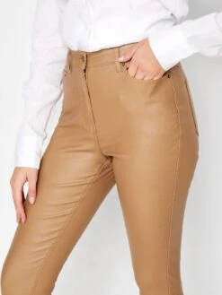 Long Tall Sally Ava Coated Jean - Camel -RIVE IS Clothing Shop VBW33 SQ4 0000000143 BROWN MDd
