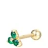 Seol + Gold 18ct Gold Plated Sterling Silver Triple Emerald CZ Stud 1 Seol + Gold 18ct Gold Plated Sterling Silver Triple Emerald CZ Stud -RIVE IS Clothing Shop VC6I4 SQ1 0000002256 YELLOW GOLD SLf