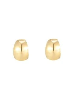 Seol + Gold 18ct Gold Plated Sterling Silver Chunky Half Hoop Studs 9 Seol + Gold 18ct Gold Plated Sterling Silver Chunky Half Hoop Studs -RIVE IS Clothing Shop VC6IH SQ3 0000002256 YELLOW GOLD SLd