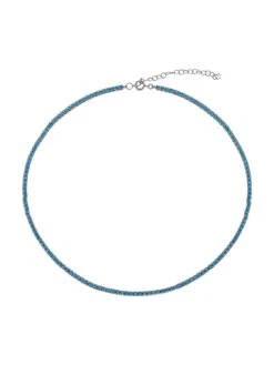 Seol + Gold Sterling Silver Turquoise Adjustable Tennis Choker Necklace -RIVE IS Clothing Shop VC6KN SQ3 0000000035 SILVER SLd
