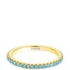 Seol + Gold 18ct Gold Plated Sterling Silver Turquoise Eternity Ring