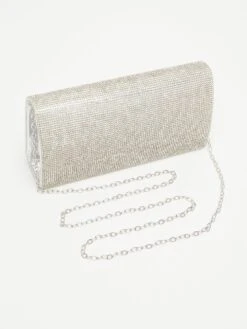 Quiz Diamante Clutch Bag -RIVE IS Clothing Shop VCG4X SQ3 0000000035 SILVER SLa