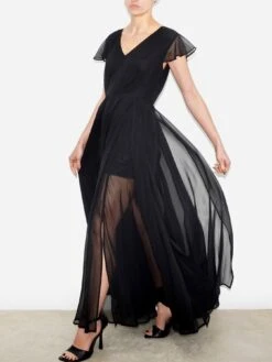 Religion Flutter Sleeve Maxi Dress - Black -RIVE IS Clothing Shop VD4FU SQ4 0000000004 BLACK MDd