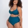 Curvy Kate First Class High Waist Bikini Bottom Deep Teal