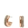 Olivia Burton Rose Gold Classic Crystal Hoop Earrings