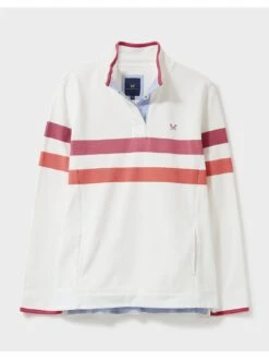 Crew Clothing Padstow Pique Sweatshirt - White 9 Crew Clothing Padstow Pique Sweatshirt - White -RIVE IS Clothing Shop VE6MK SQ4 0000000013 WHITE MDd