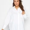 Yours Oversized Poplin Shirt White -RIVE IS Clothing Shop VEJE9 SQ1 0000000013 WHITE MDf