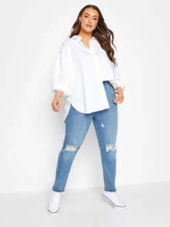 Yours Oversized Poplin Shirt White -RIVE IS Clothing Shop VEJE9 SQ3 0000000013 WHITE MDo